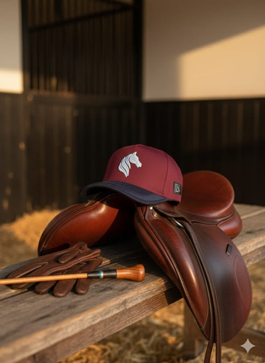 Gorra Trucker Bicolor con Logo de Caballo