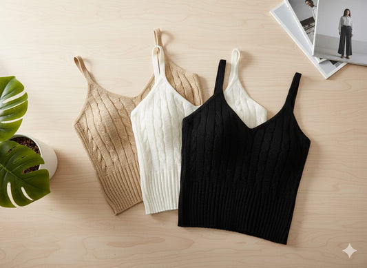 Pack de 3 Tops Tejidos de Tirantes