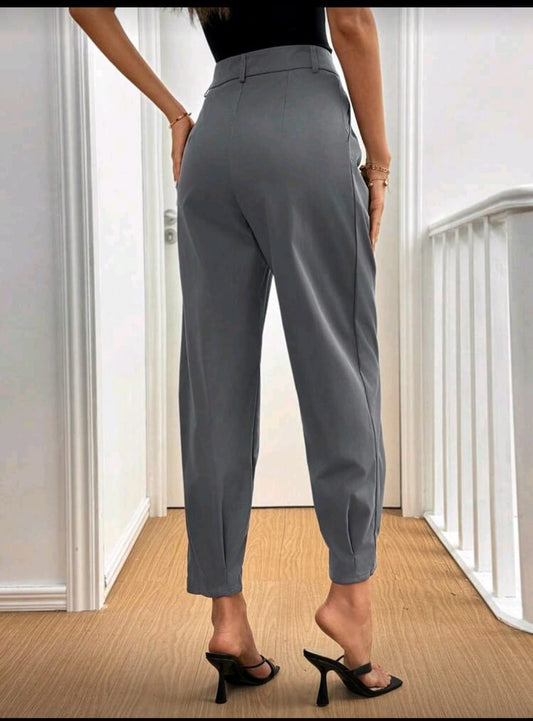 Pantalón Gris y Negro Elegante de Pinzas - Estilo Ejecutivo